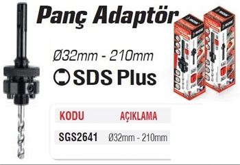 SGS Bi-Metal Panç Adaptörü Sds Plus 32-210mm SGS2641