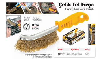 SGS Çelik Tel Fırça Plastik Saplı SGS757