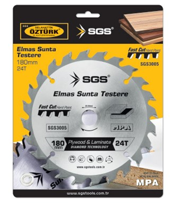 SGS Elmas Sunta Testere 180mm X 24t X 22.23mm SGS3005