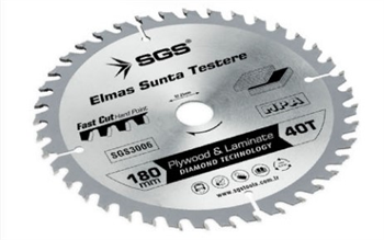 SGS Elmas Sunta Testere 180mm x 40T x 22.23mm SGS3006