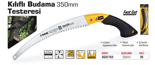 Sgs Kılıflı Budama Testeresi 350 Mm SGS1753