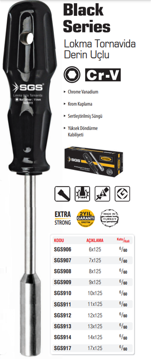 Sgs Lokma Uçlu Tornavida 10 Mm Sgs910