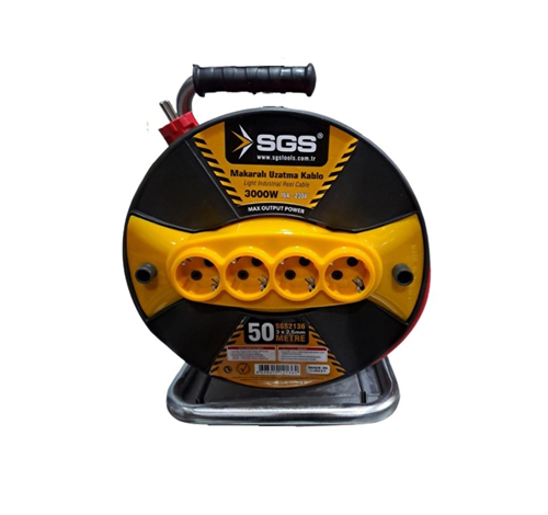 SGS Makaralı Uzatma Kablo 3x2.5mm 50 Mt SGS2136