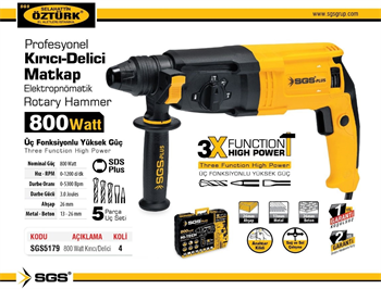 SGS Plus Kırıcı Delici Matkap 800W SGS5179