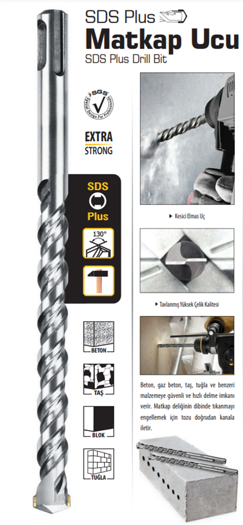 Sgs Sds-Plus Matkap Ucu 11x210 Mm SGS1526