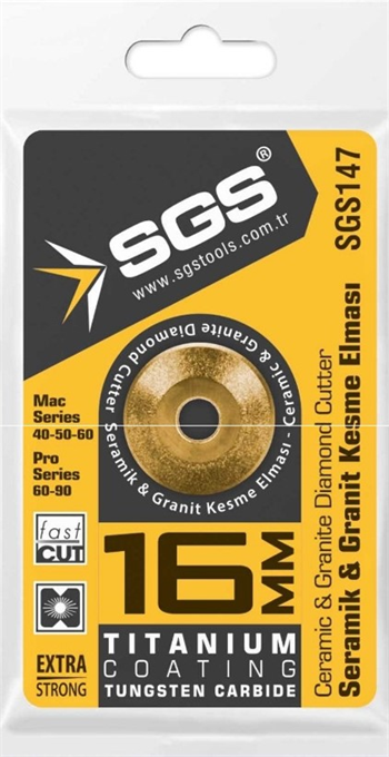 SGS Seramik-Granit Kesme Elması Titanyum 16 Mm SGS147