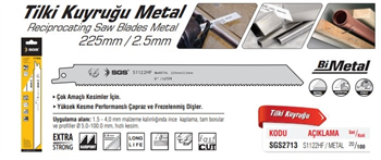 SGS Tilki Kuyruğu Bıçak 225 Mm S1122HF SGS2713 1 Adet
