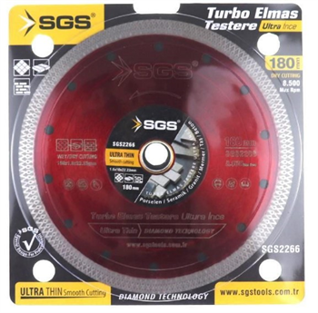 SGS Turbo Elmas Testere Seramik-Porselen-Granit Kesici 180 Mm SGS2266