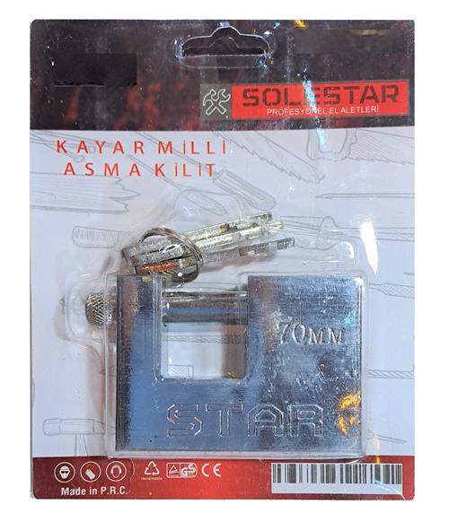 Solestar Kayar Milli Asma Kilit 80 Mm STR-1666