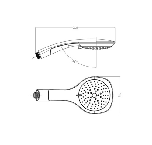 Tema Bianco Lüx 5 Fonksiyonlu Duş Başlığı 55085 (Blister Ambalaj)