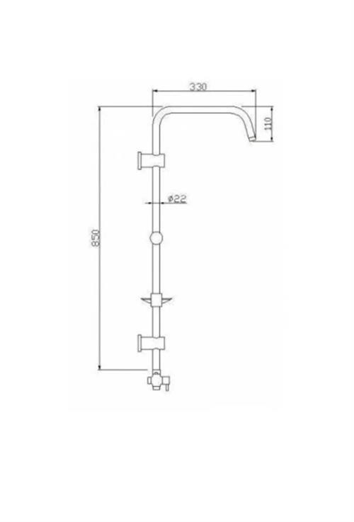 Tema Rain Pratik Quadro Duş Takımı Seti 53260