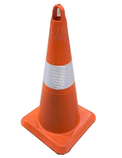 Trafik Konisi 55 Cm Yumuşak Tek Reflektörlü Trafik Dubası