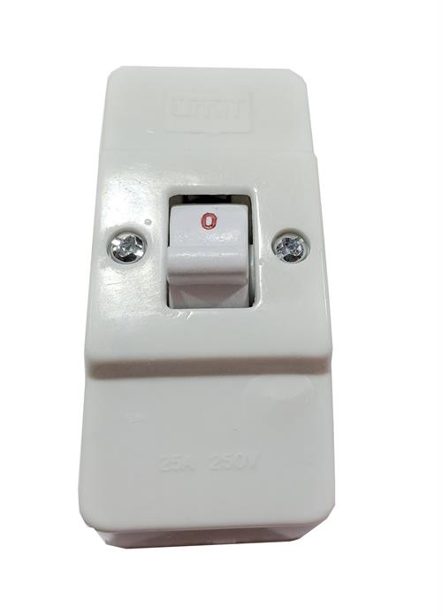 Ümit Elektrik Gümüş Kontaklı Porselenli Monofaze Şalter 25A