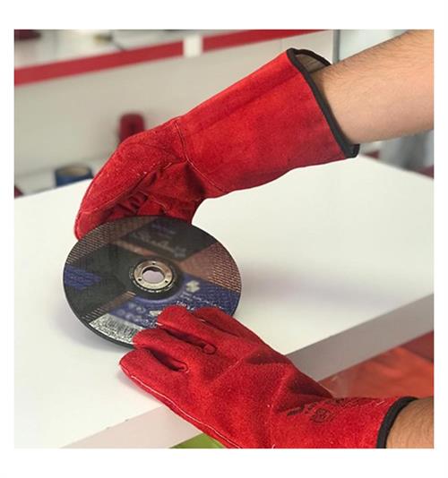 Veo Kırmızı Kaynakçı Eldiveni F437 No:10