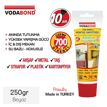 VODABOND Çok Amaçlı Montaj Yapıştırıcı Beyaz 200gr
