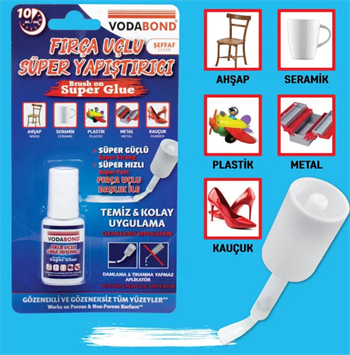 Vodabond Fırça Uçlu Süper Yapıştırıcı 5 Gr