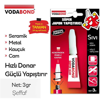 VODABOND Süper Japon Yapıştırıcı Şeffaf 3gr