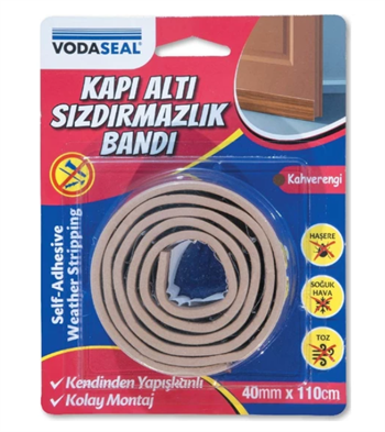 Vodaseal Kapı Altı Sızdırmazlık Bandı Kahverengi 40mm x 110cm