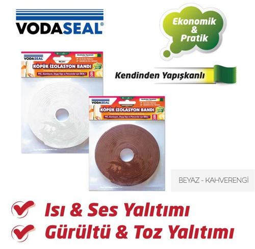 Vodaseal Köpük İzolasyon Bandı 15 Mm X 6 Mt Beyaz