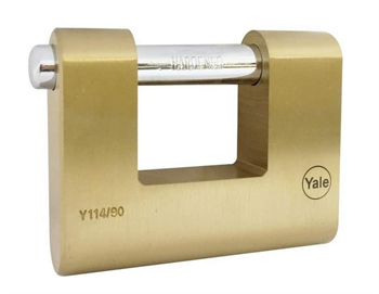Yale Asma Kilit Pirinç Kare Kayar 90 Mm