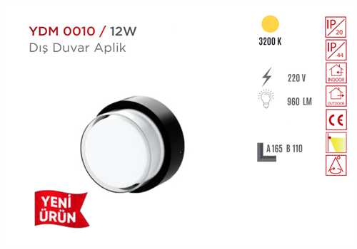 Ycl Dekoratif Dış Duvar Led Aplik Ydm-0010