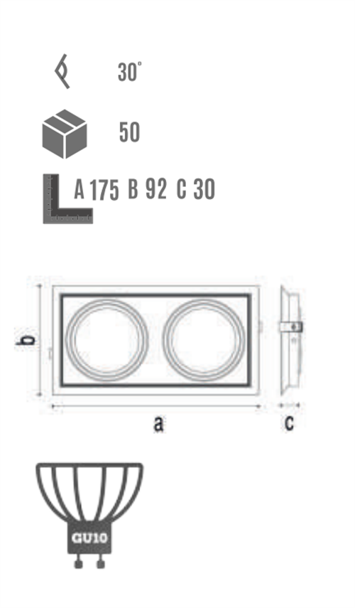 Ycl Dekoratif Modern Spot Kasa Siyah Sıva Altı Yc-2015