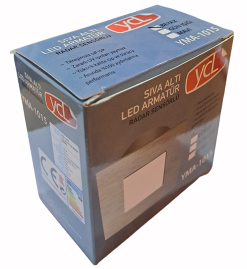 Ycl Sıva Altı Led Armatür Sensörlü Beyaz YMA-1015