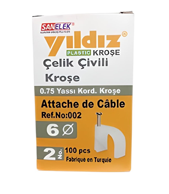 Yıldız Çivili Kroşe No:2 (100 Adet)