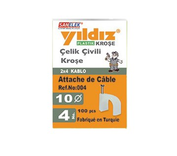 Yıldız Çivili Kroşe No:4 (100 Adet)