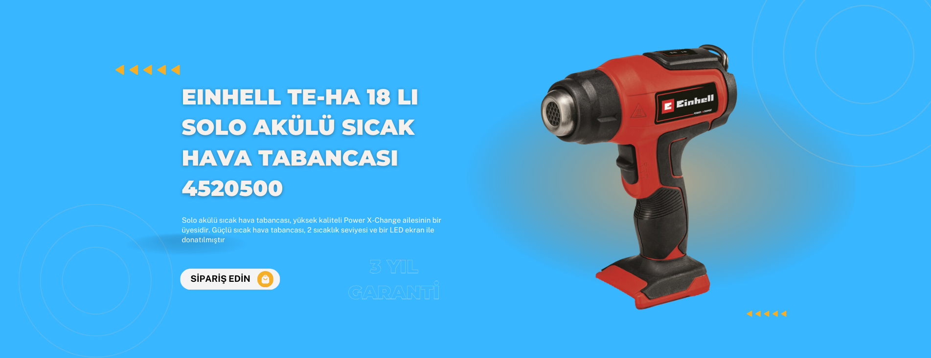 Einhell TE-HA 18 Lİ Solo Akülü Sıcak Hava Tabancası 4520500