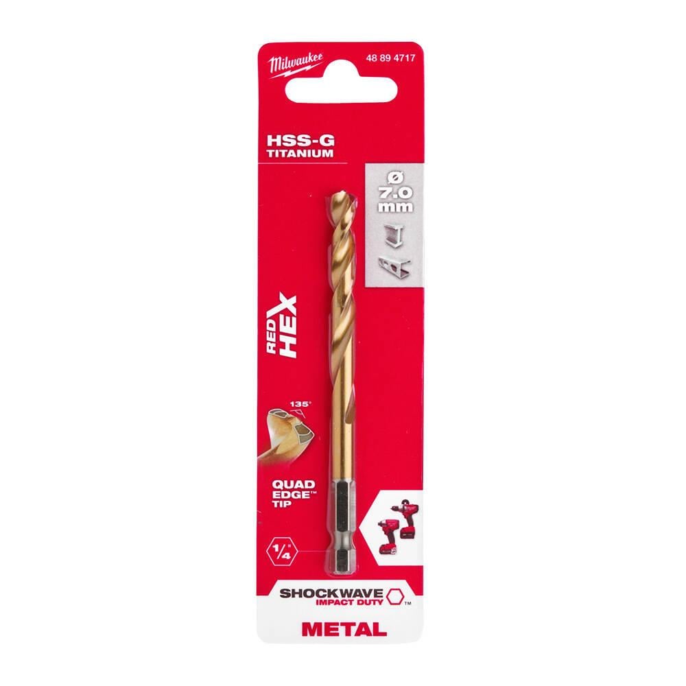 Milwaukee 7x 109 MM HSS-G Hex Girişli Metal Matkap Ucu 48894717Matkap Uçları