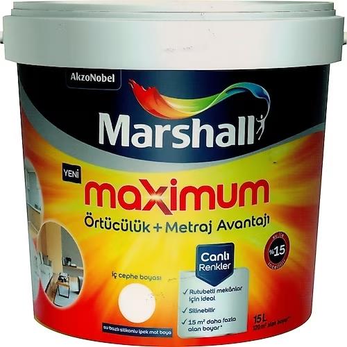 Marshall Maximum Silikonlu İpek Mat BW Baz 2.5 LTİç Cephe Boyaları