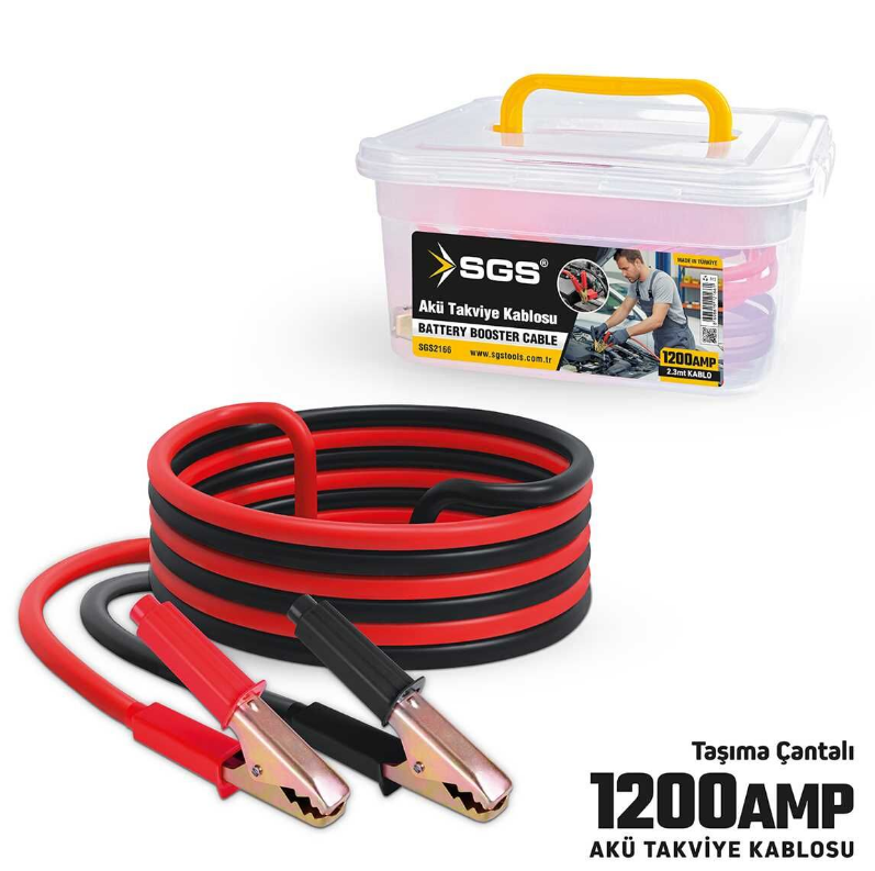 Sgs Akü Takviye Kablosu 1200 Amper SGS2166Akü Takviye Kabloları