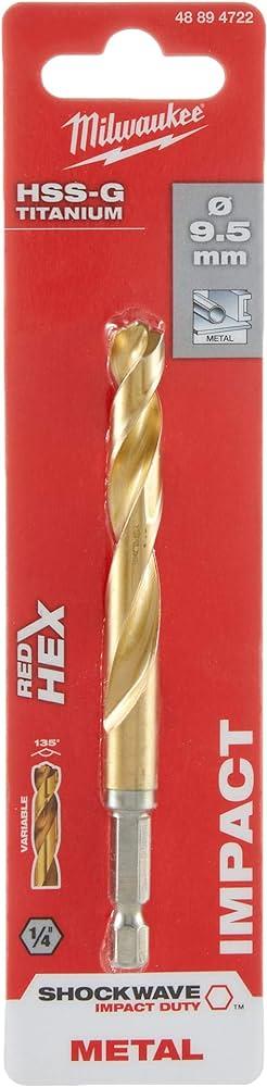 Milwaukee Metal Matkap Ucu Hex Girişli 9.5 MM 48894722Matkap Uçları