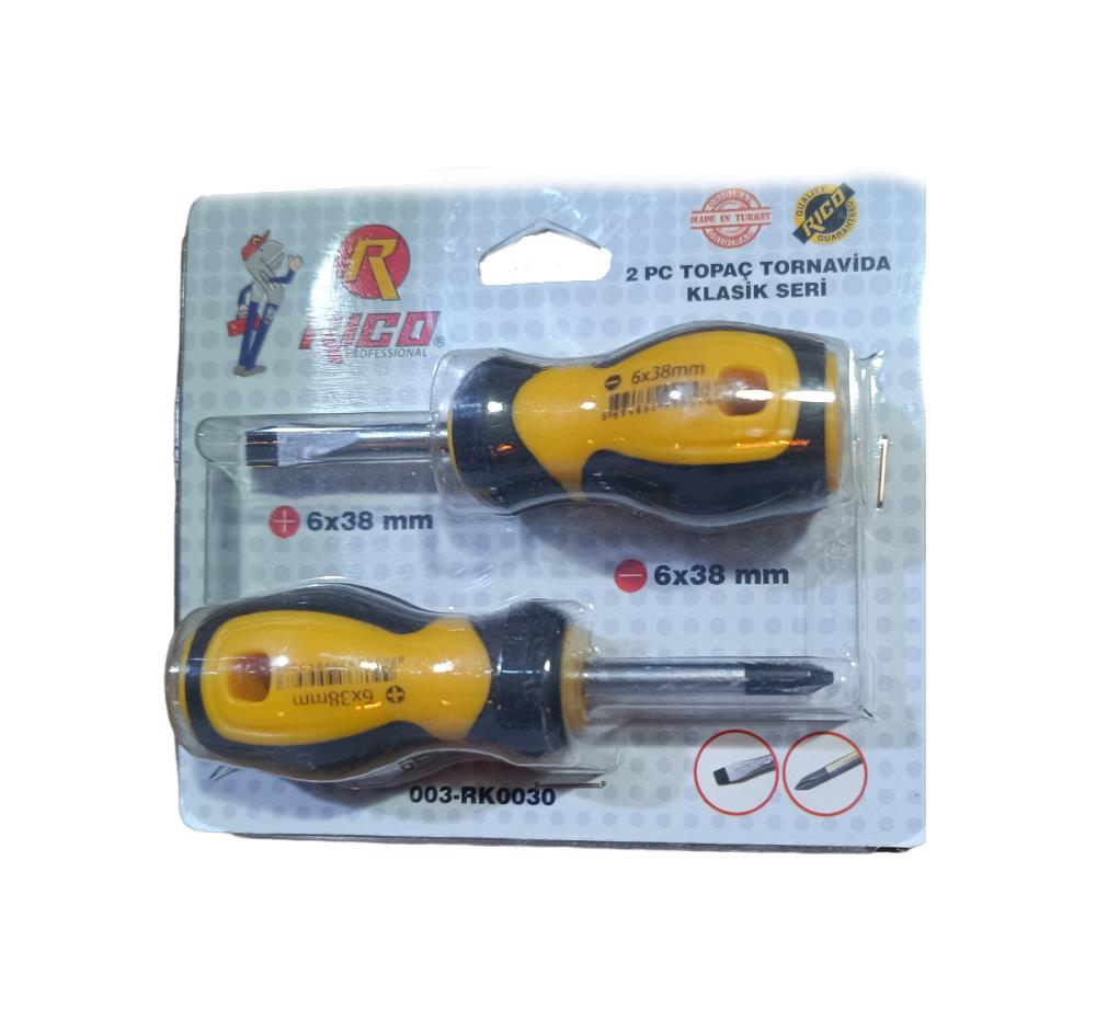 Rico RK0030 Topuz Tornavida 6x38 MM 2 LİTornavidalar