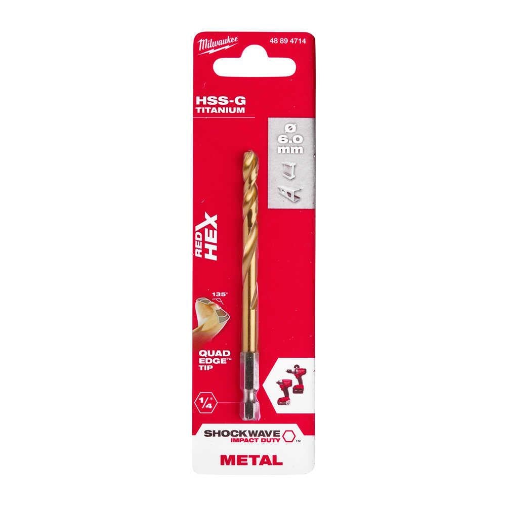 Milwaukee 6X105 MM HSS-G Hex Girişli Metal Matkap Ucu 48894714Matkap Uçları