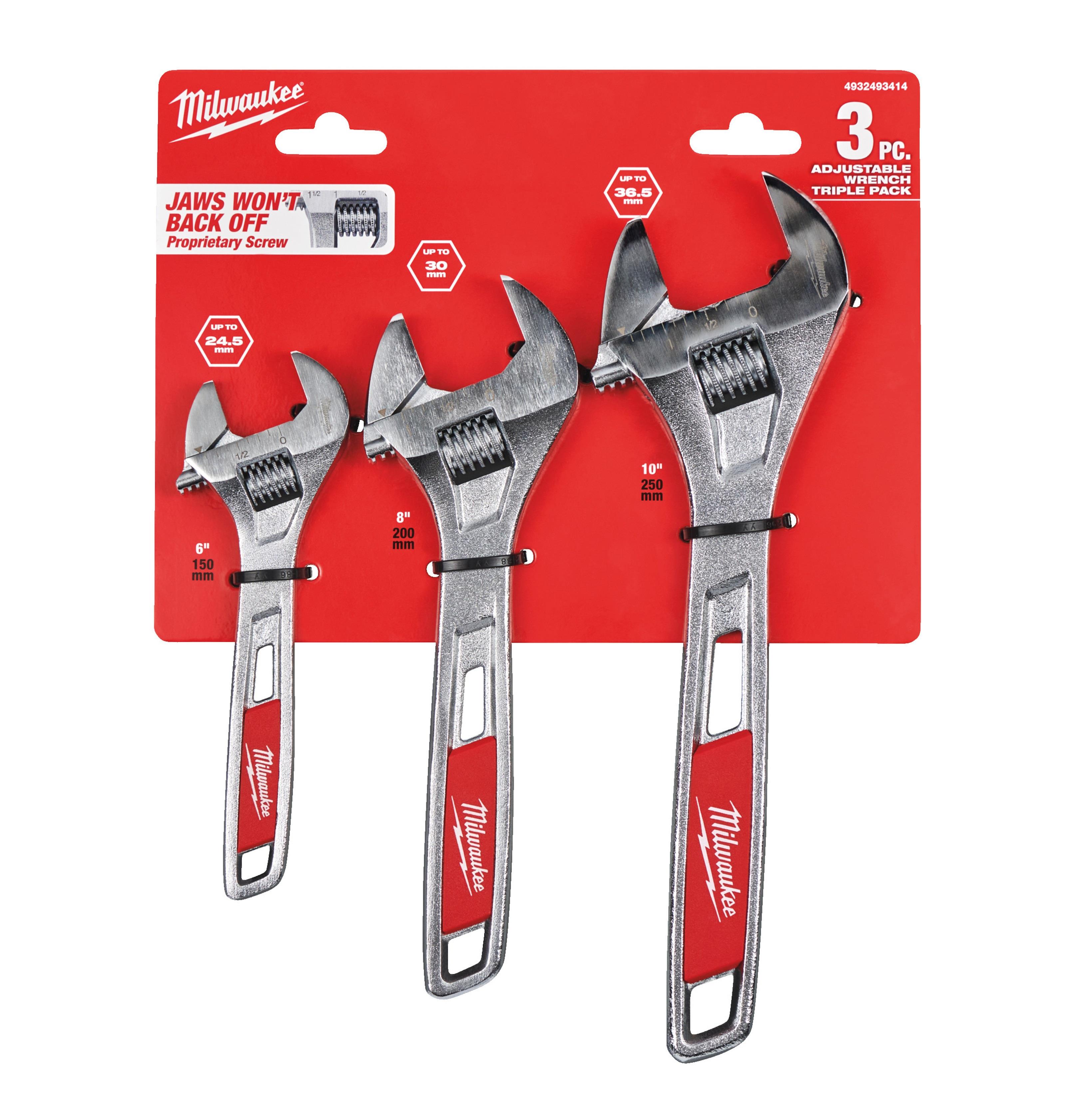 Milwaukee Kurbağacık Set 3 Parça 150/200/250 MM 4932493414Kurbağacık Anahtarlar