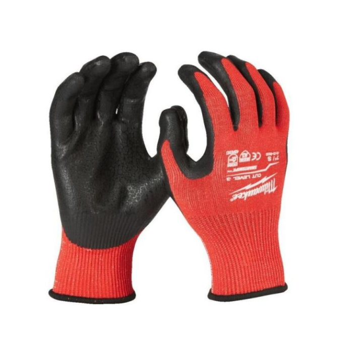Milwaukee 3.Derece Kesik Korumalı Nitril Eldiven 9/L PK(12) 4932479013Eldivenler