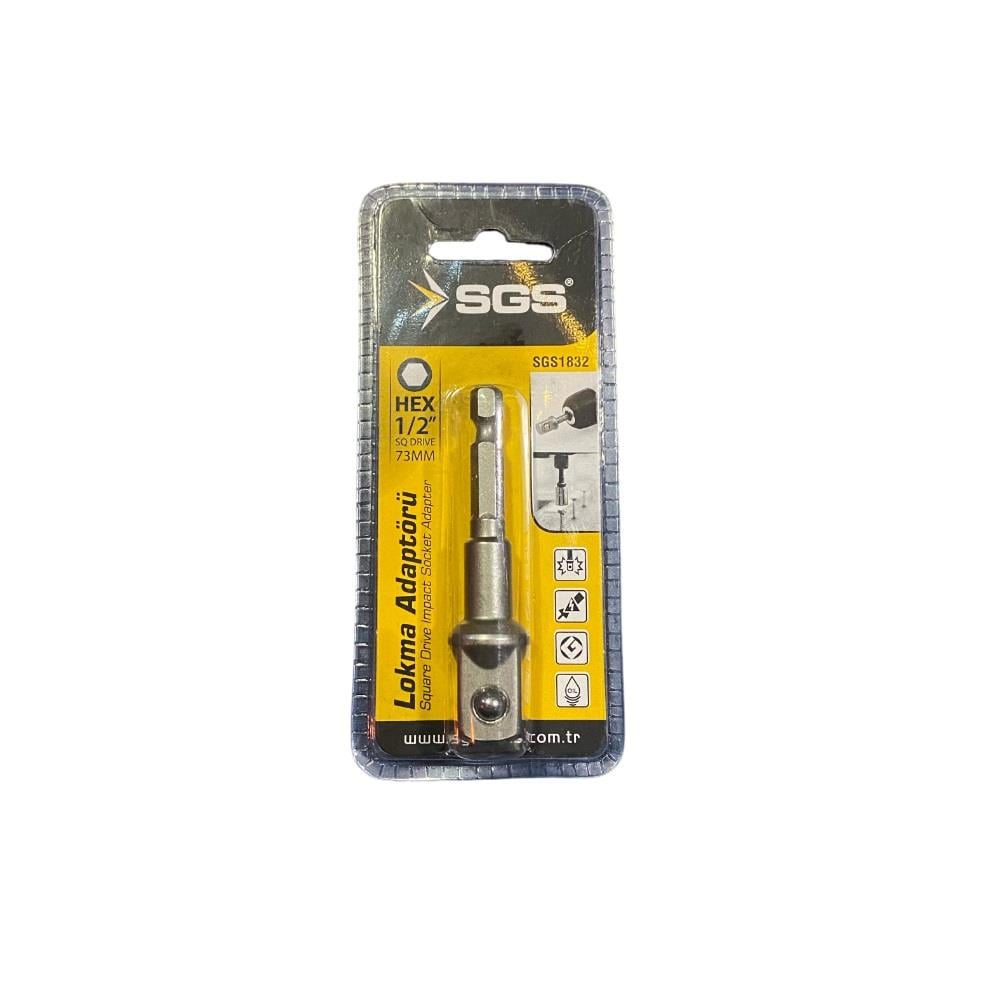 Sgs SGS1832 Hex 1/2'' Lokma Adaptör 73MMLokma Adaptörleri