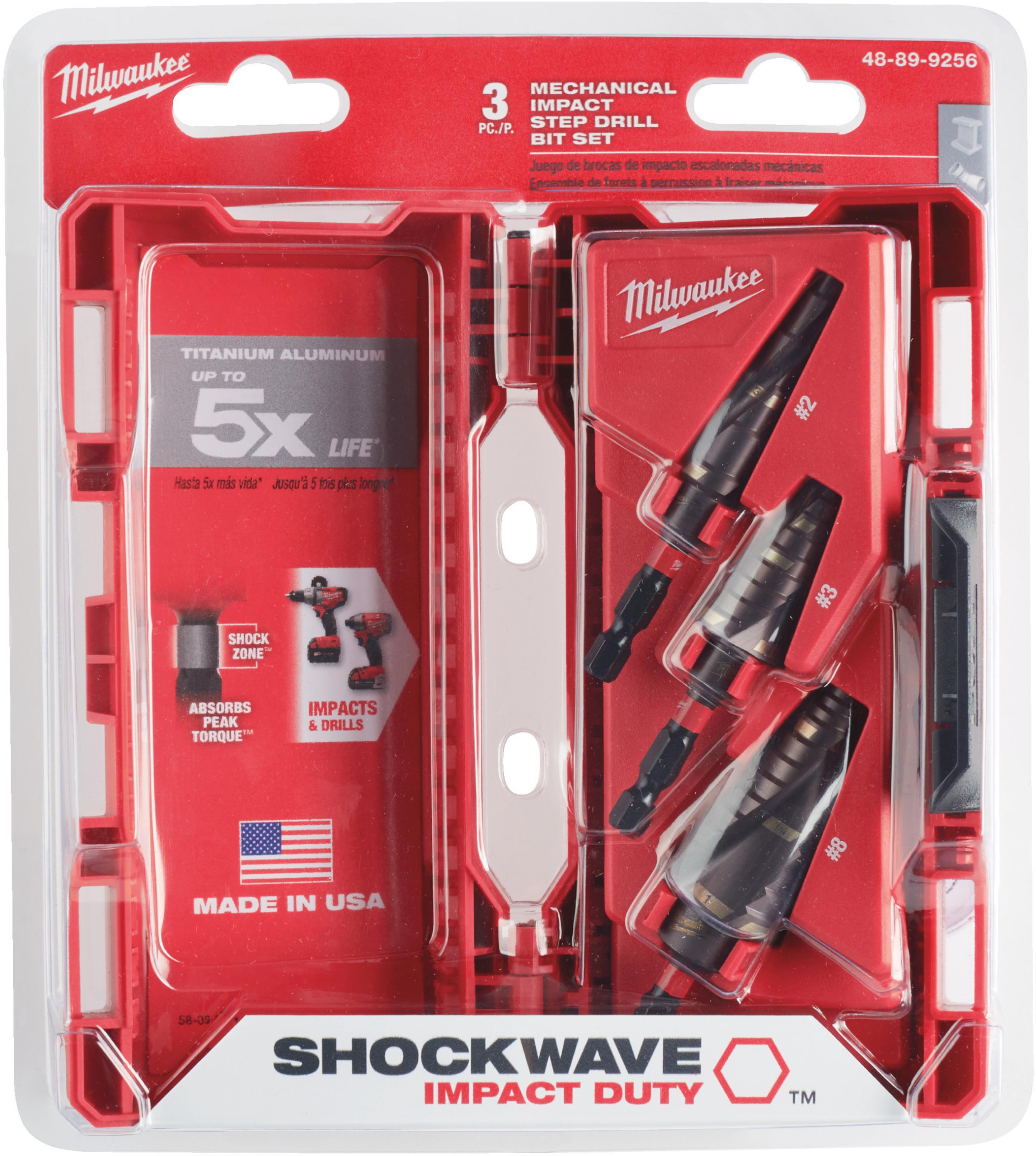 Milwaukee SHOCKWAVE Kademeli Matkap Uç Seti 3 Parça 48899266Kademeli Matkap Uçları
