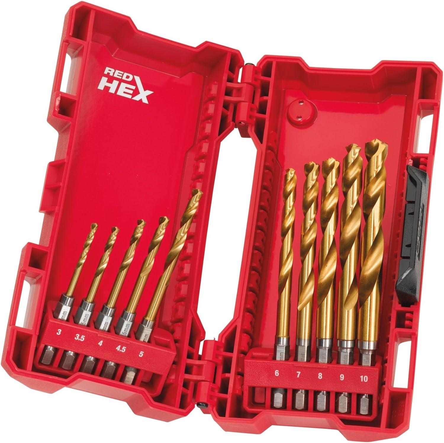 Milwaukee Metal Matkap Ucu HEX Girişli HSS-G RED HEX 10 Parça 48894759Matkap Uçları