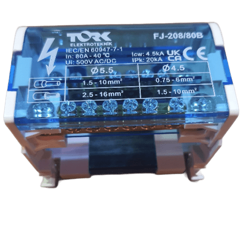 Tork 8 Delik 2 Kutup Dağıtıcı Ünite 80A FJ-208/80BSigortalar