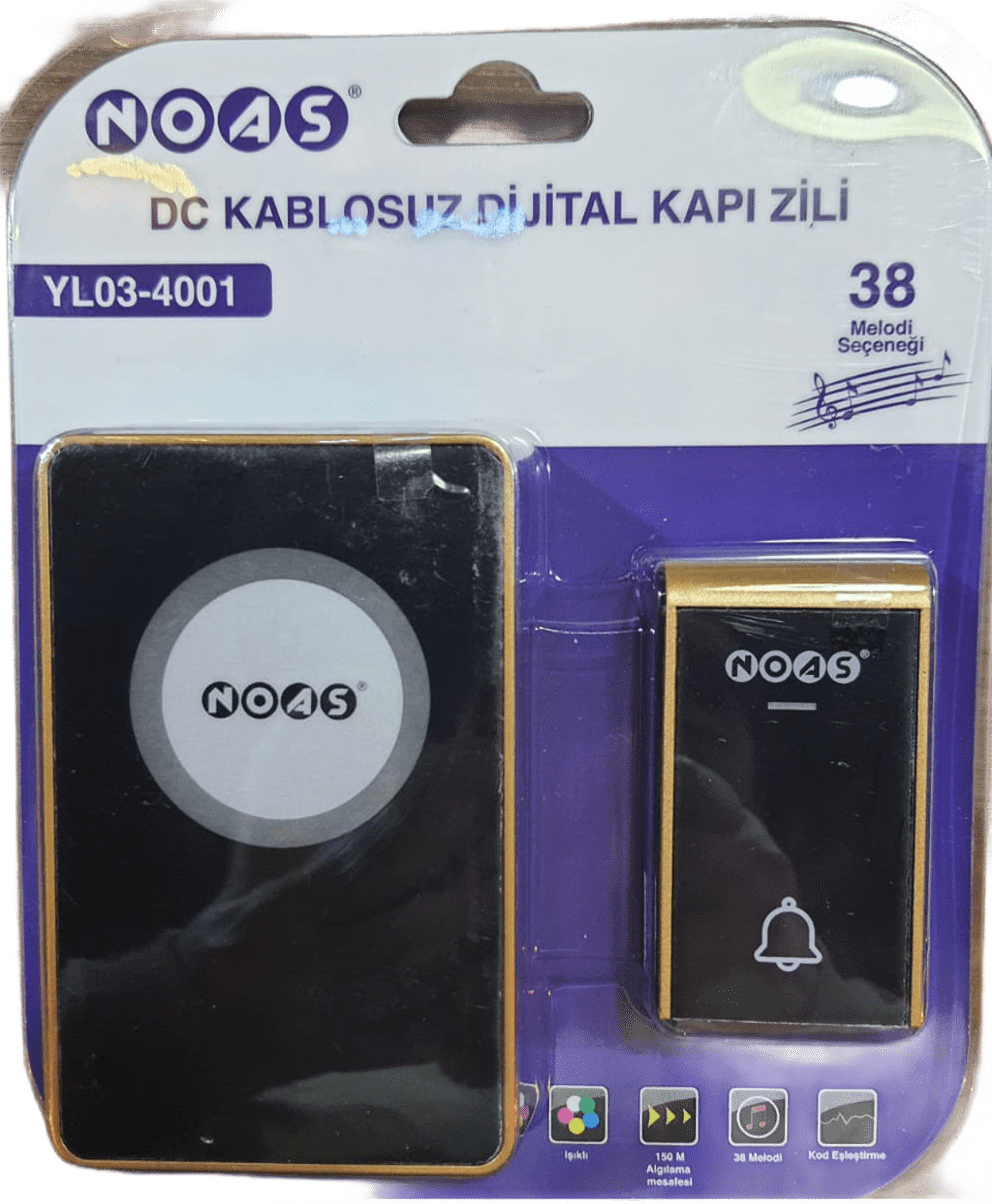 Noas Kablosuz Dijital Kapı Zili YL03-4001Zil ve Diafonlar