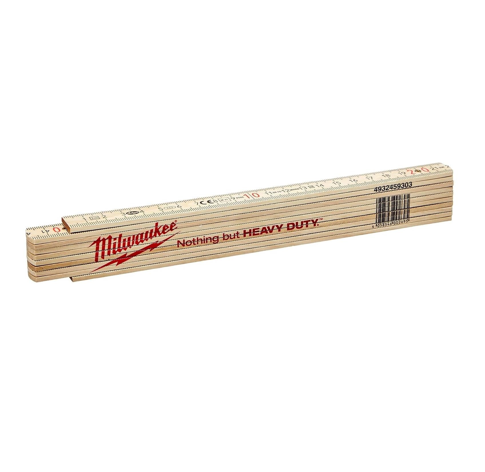 Milwaukee Katlanır Metre İnce Ahşap 2 MT 4932459303Metreler