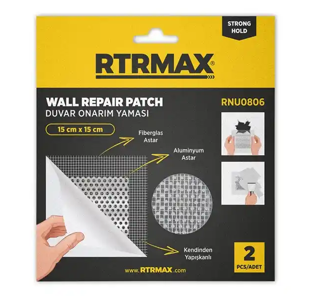 Rtrmax Duvar Onarım Yaması 2'Li 15CM*15CM RNU0806Bant Grubu