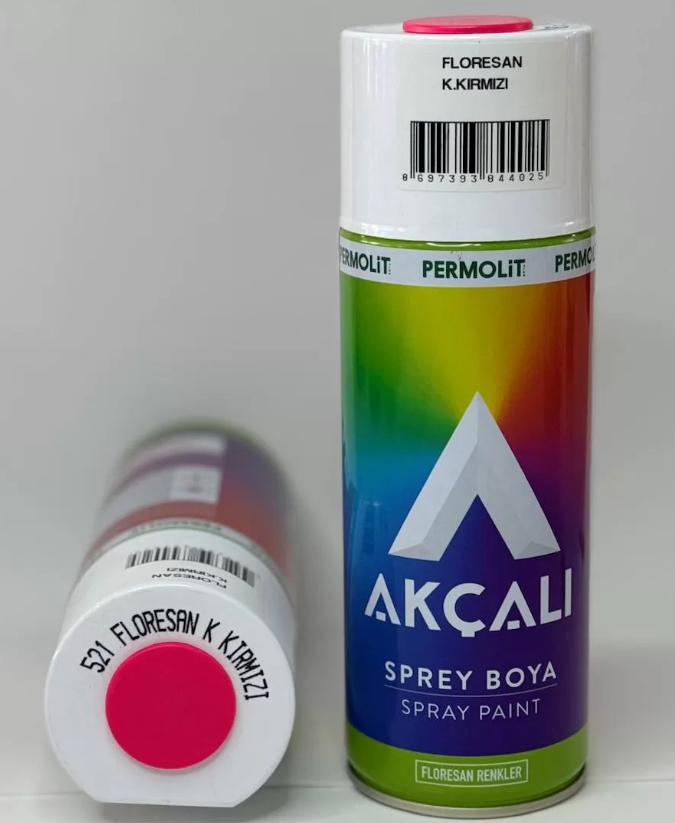 Akçalı Sprey Boya 400 ML Florosan K.KırmızıSprey Boyalar