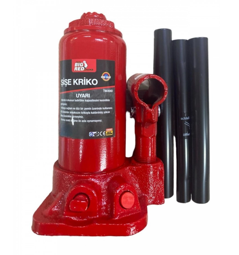 Big Red  Şişe Kriko 3 Ton Plastik Çantalı T90304DKrikolar