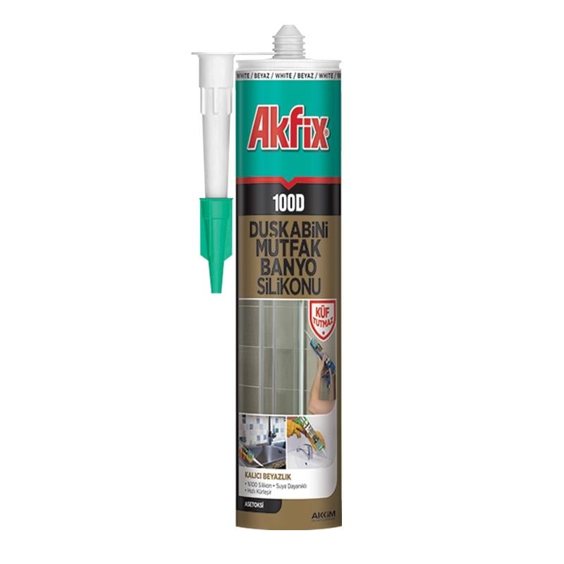 Akfix 100D Duşakabin Silikonu - Şeffaf - 280mlYapı Kimyasalları