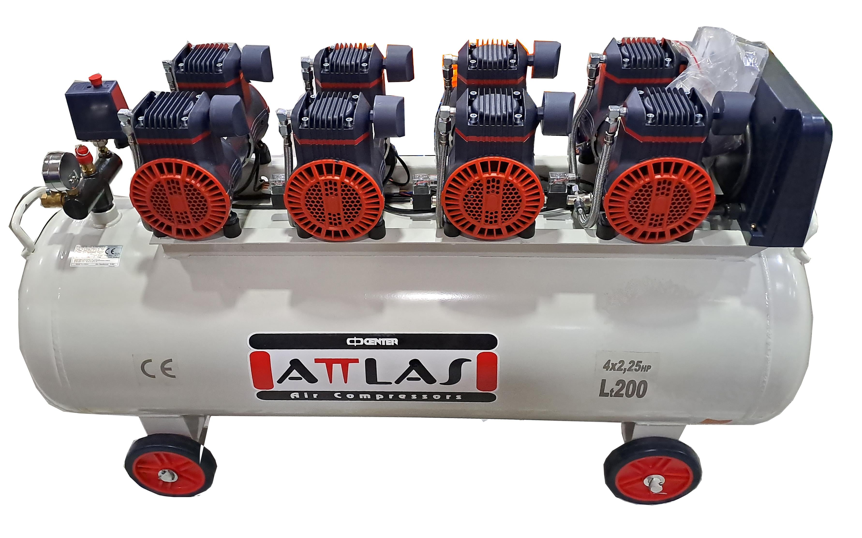 Attlas 200 LT 9 HP Sessiz Monofaze Kompresör SC80200Monofaze