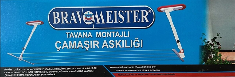 Bravomeıster Tavana Montajlı Çamaşır AskılığıÇamaşır Askıları